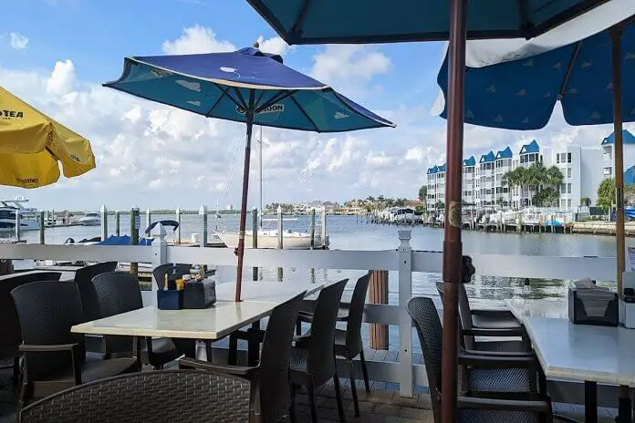 A great place to sit and relax by the water Dolphin Tiki Bar & Grill