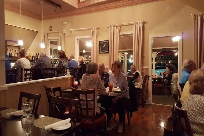 People enjoying their meal at Marek’s Restaurant