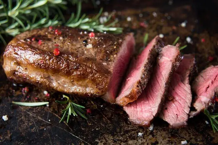 New York Strip Top Loin Steak Medium Rare 