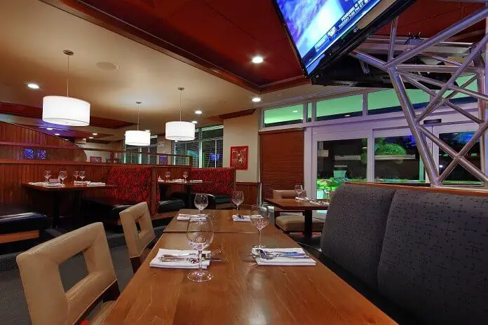 Dining area of Runway Grill.